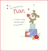 Boofle Standing on Gift Present Nan Mother's Day Card